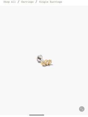 Mejuri Gold and Silver Single Stud Earring ONE (not a pair)